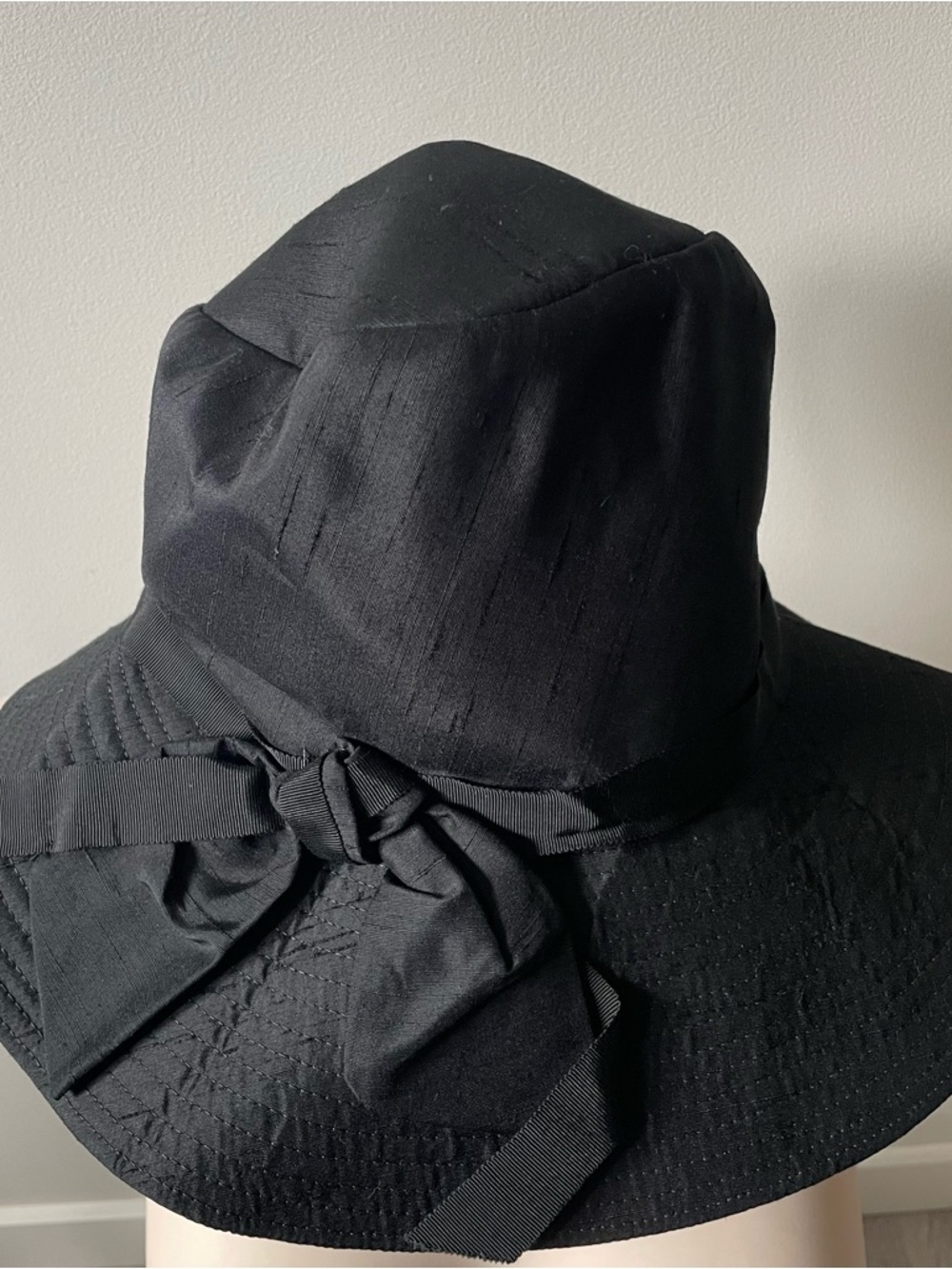 50s 60s Vintage Jacqueline Original Bucket Sun Hat Bow Ribbon Toronto MCM